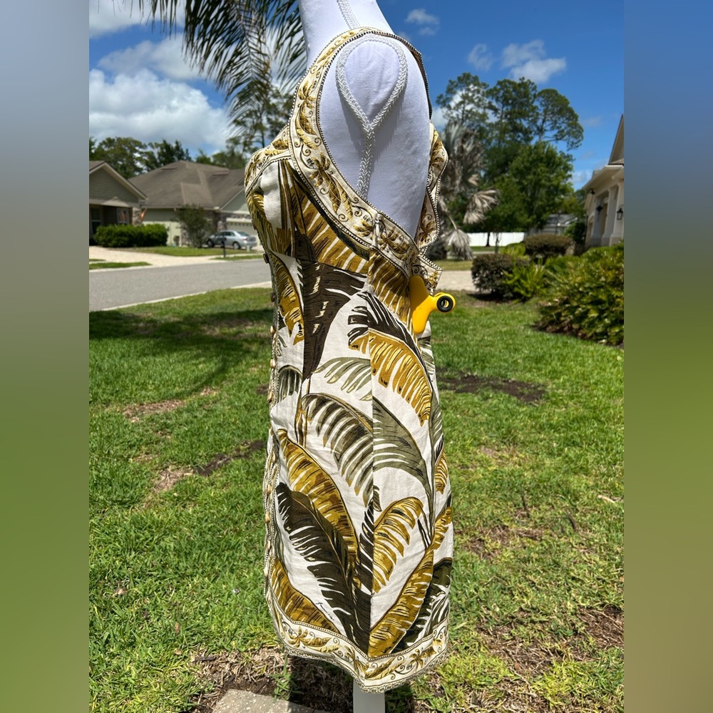 NWT🌷FARM Rio Trancoso Sand Sweetheart Neckline Sleeveless Mini Dress - Picture 9 of 16